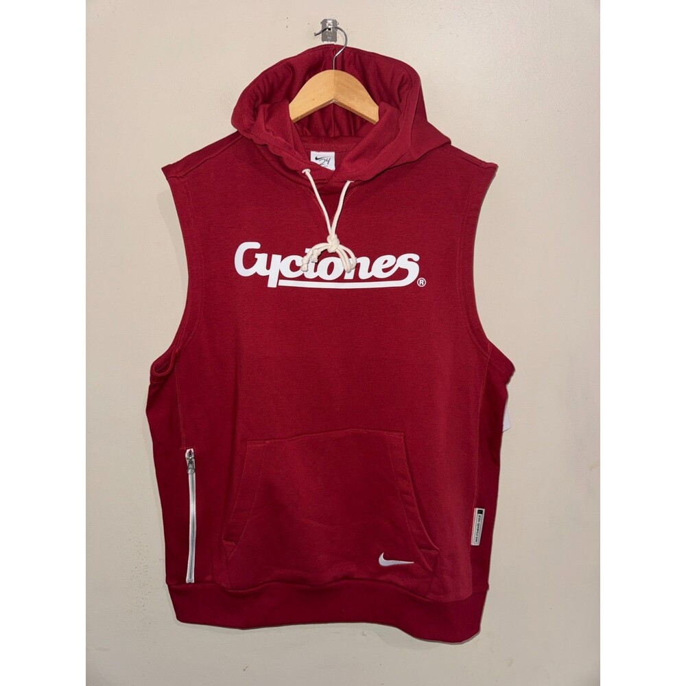 Nike Iowa State Cyclones Football Team Issued PE Sleeveless Hoodie Vest Men’s L
